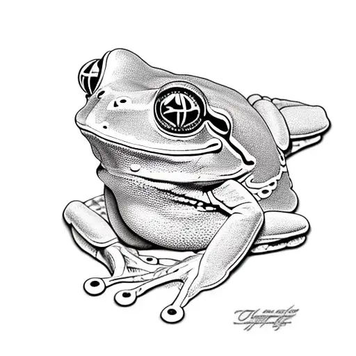 Climbing Tree Frog Peeking Over The Egde