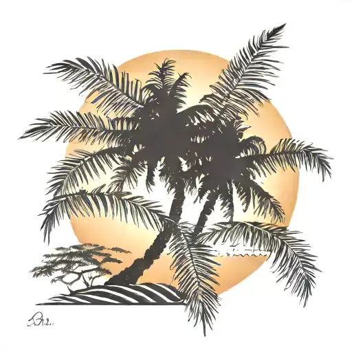 Palm Tree Sunset Sky