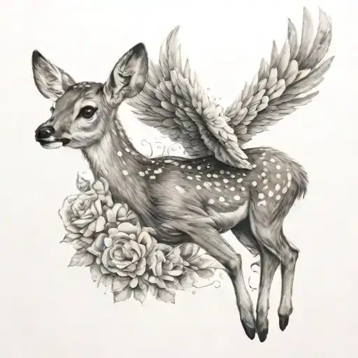 Fawn With Angel Wings Spread