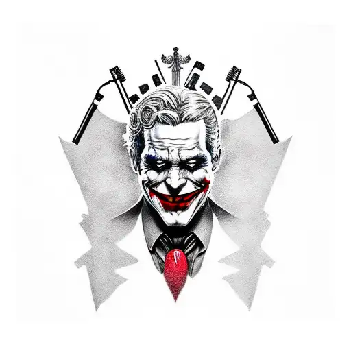 Joker Sleeve With Harley Quinn And Deadpool