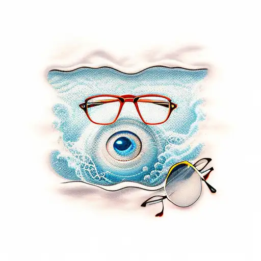 Eyeglasses Under The Ocean