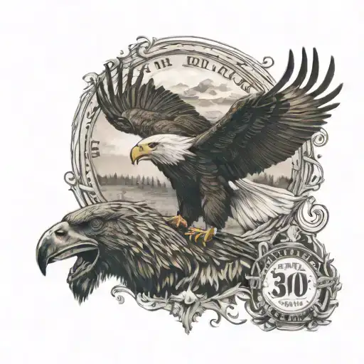 Eagle Ans A Moose With The Date March 30Th