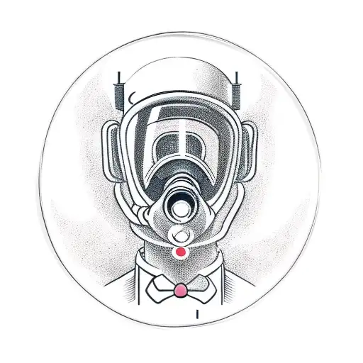 Waiter In A Chemical Protection Suit