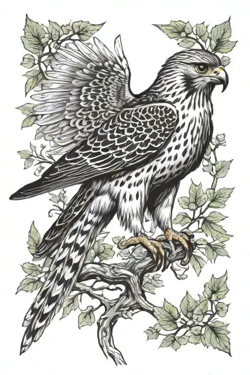 Kolovrat Falcon Forest Slavic Symbols Along