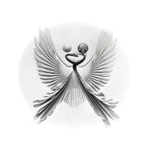 Microrealism Icarus With Help Of Love And Family