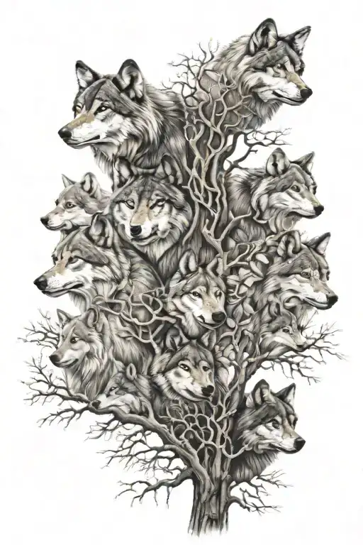 Wolf Family Tree With Each