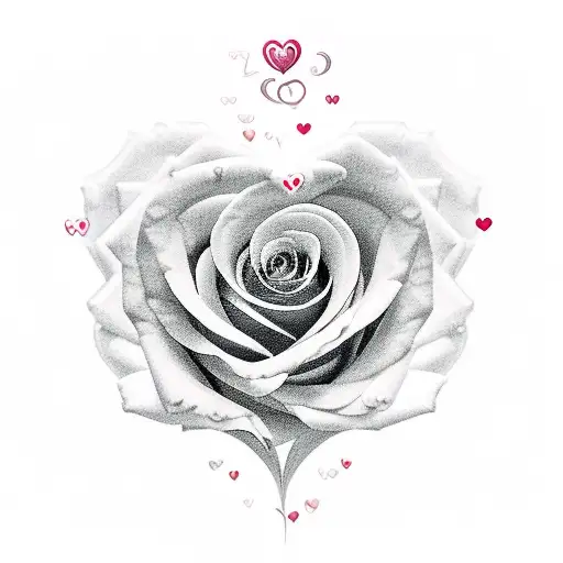 Rose With Love Heart