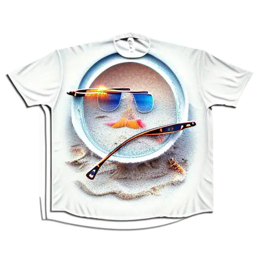 Beach Sunset Reflection On Sunglasses