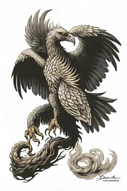 Scorpion Eagle Phoenix Rising From Ashes