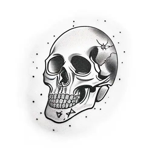 Astronaut Visor Skull Moon