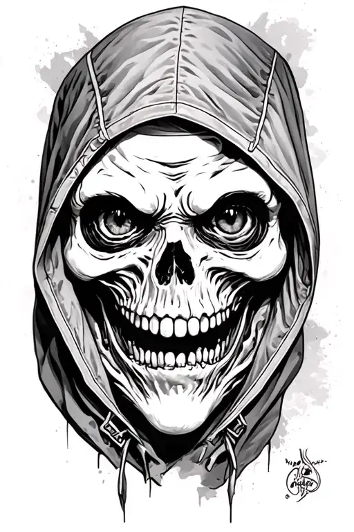 Grim Repear Face And Hood