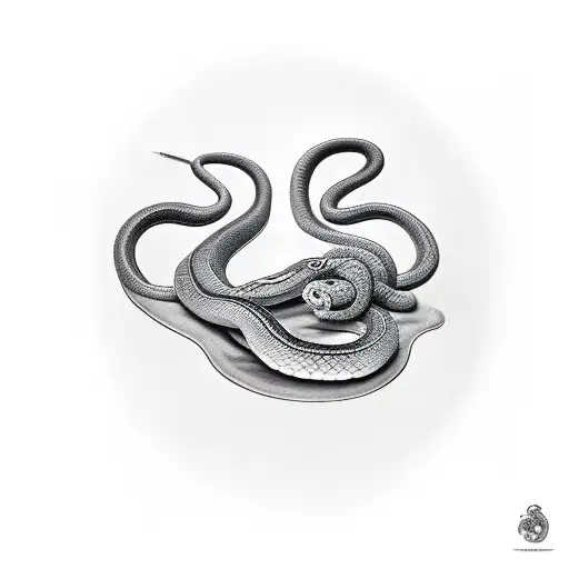 Snake With Apple Of Eden