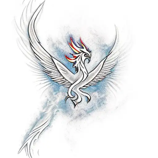 Phoenix With Fire And Water