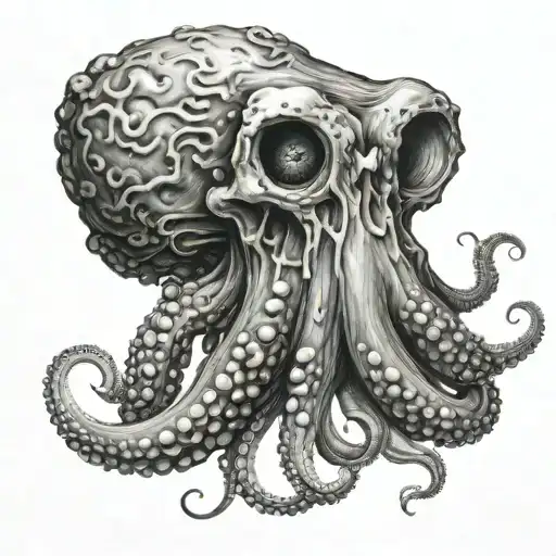 An Octopus Whose Body Is A Skull