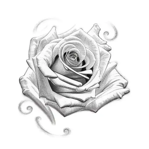 Rose Angel Wings Heart