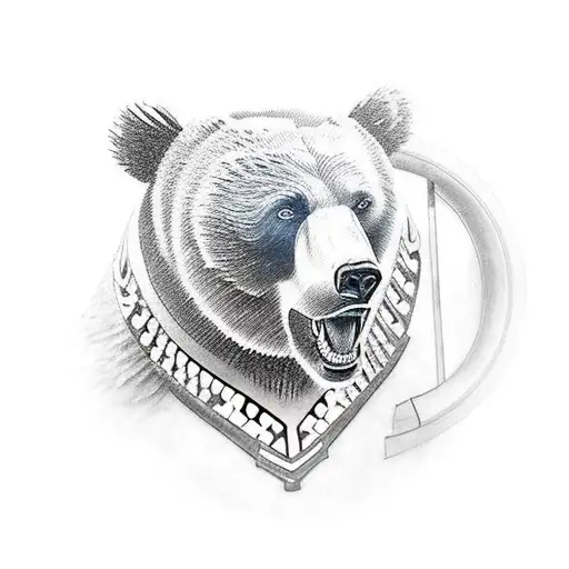 Bear With Gladiator Armour And Lightsaber