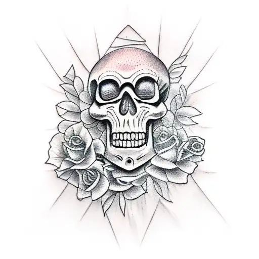 Woman Behind Skeleton