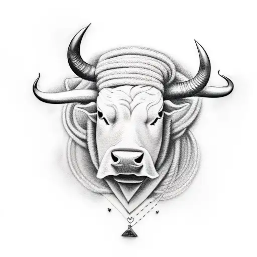 Bull With Bags Of Money On Horns