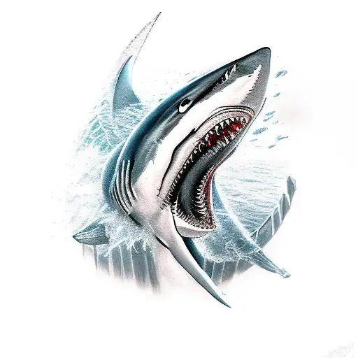 A Spartan Warrior Facing Off Against A Fierce Shark In Battle