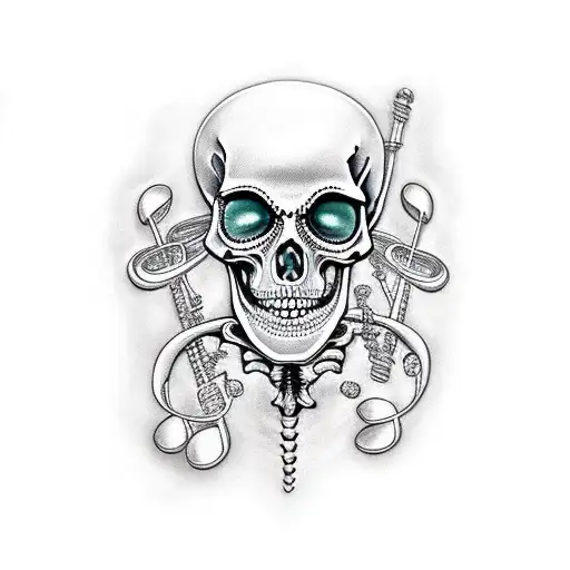 Skeleton With Music