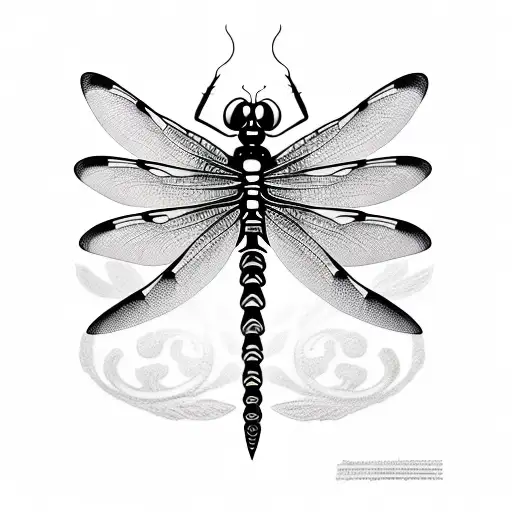 Spine Tattoo Dragonfly