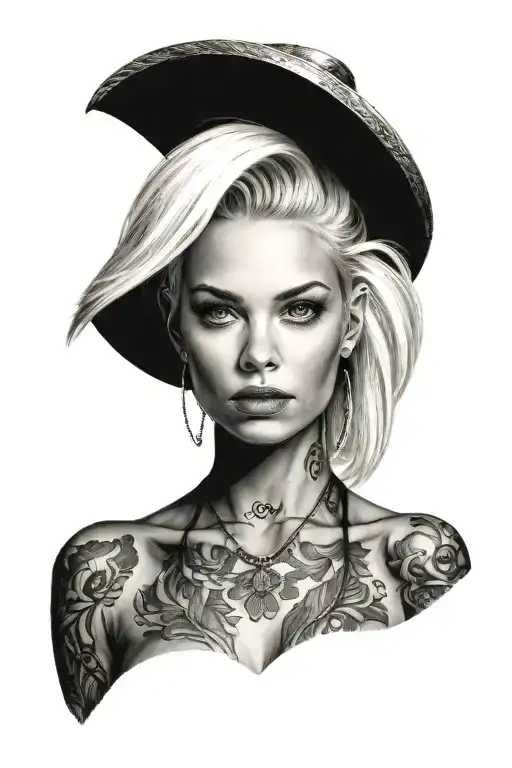 White Blonde Slim Woman Topless With Small Breast