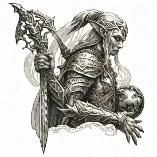 Elven Warrior Holding