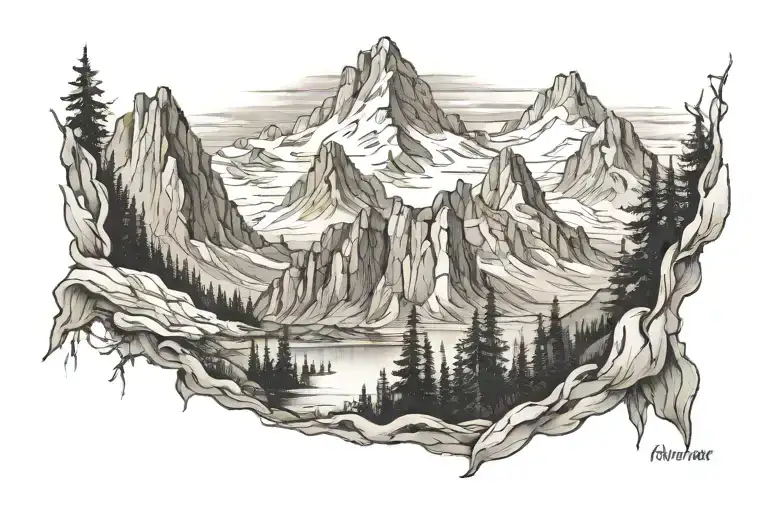 Mountain Peaks Symbolizing Accomplishments