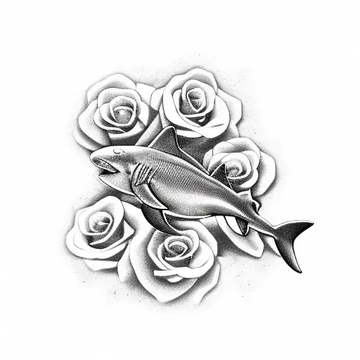 Nurse Shark With Roses