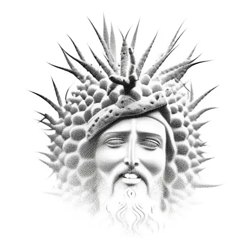 A Simplist Design Of The Christ Statue In Rio Made Entirely Out Of Cactus Plants