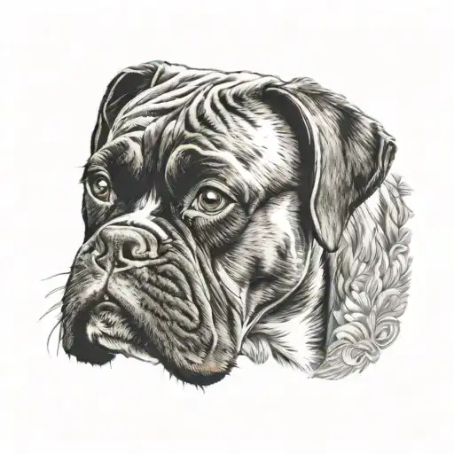 Boxer Dog Face
