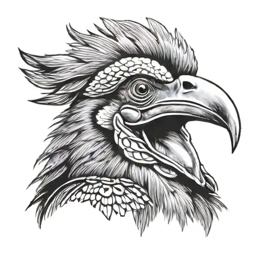 Hornbill Bird Head Sage 2 Eyes