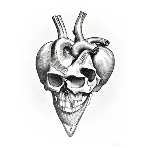 Skull Eating Human Heart