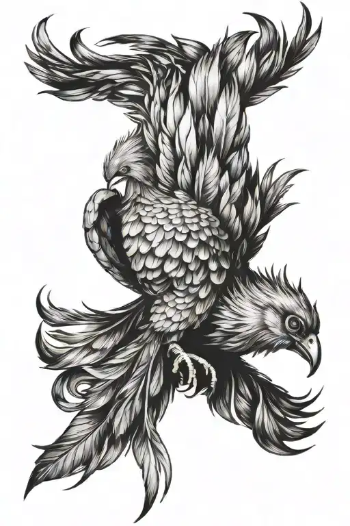 Phoenix With Detached Feathers