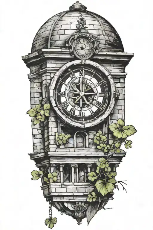 Clocktower With Four Leaf Clover