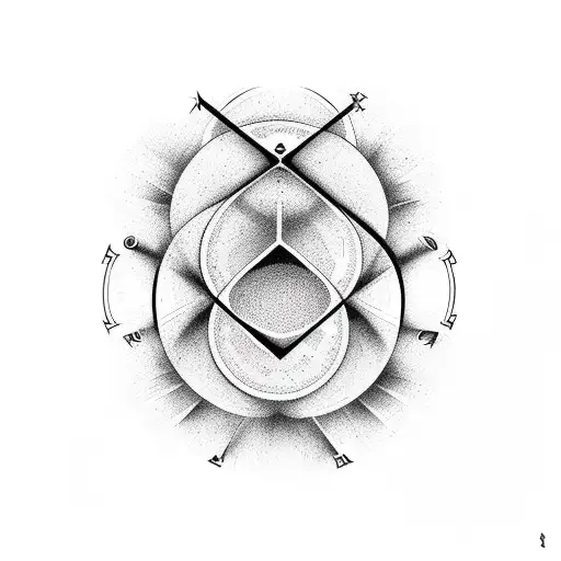 Hourglass In A Antic Style