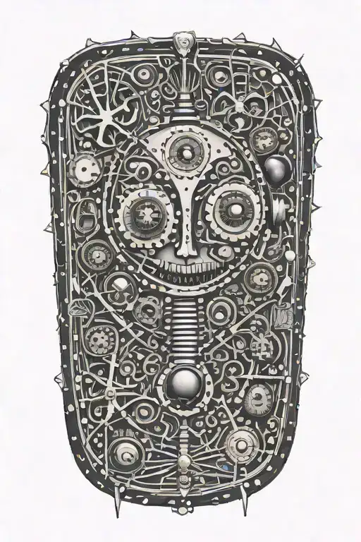 Black Buttons And Needles From The Movie Coraline Sewn Into The Skin