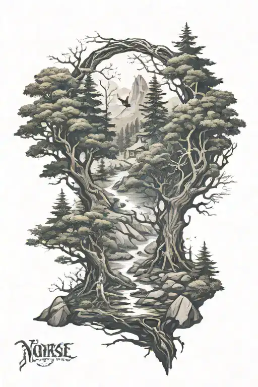 Norse Forest Scene