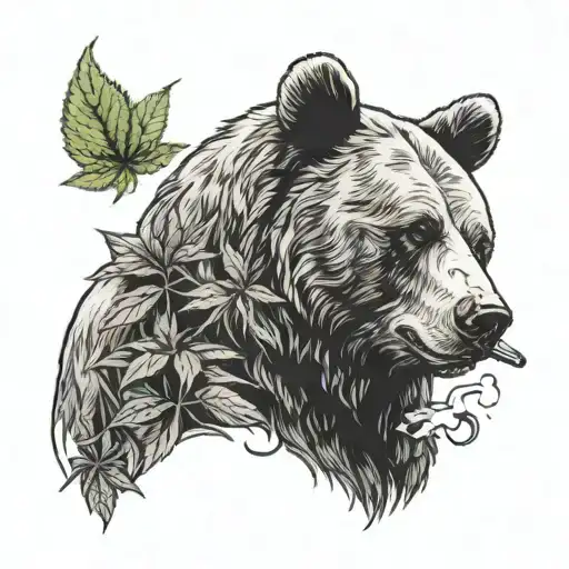 Bear Smoking Marijuana