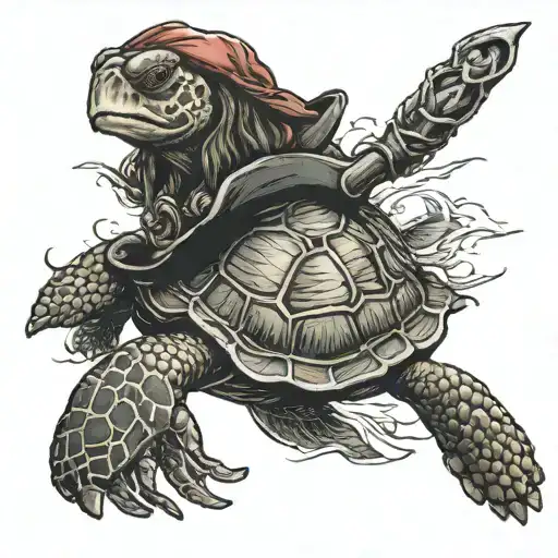 Pirate And Sea Turtle