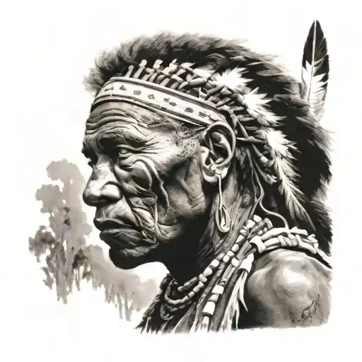 African American Native American Man