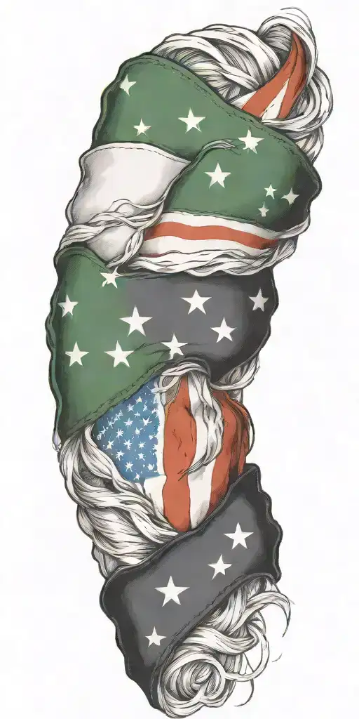 Irish American Flag Intertwined