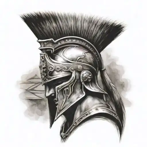 Spartan Warrior With Helmet