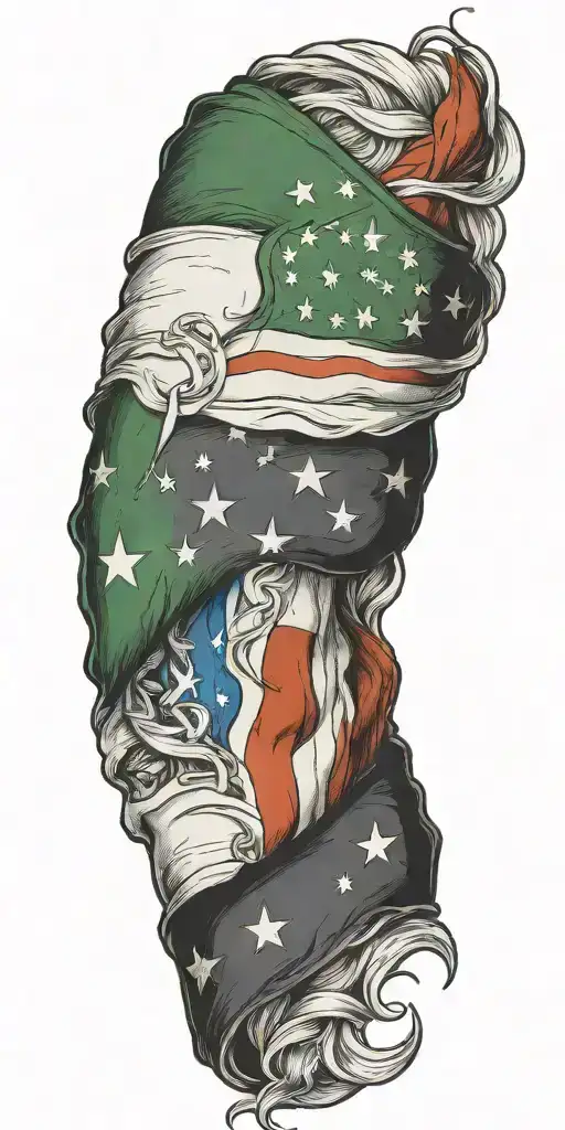 Irish American Flag Intertwined