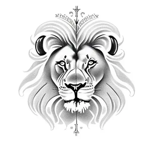 Lion With Crosses For Eyes On Forearm