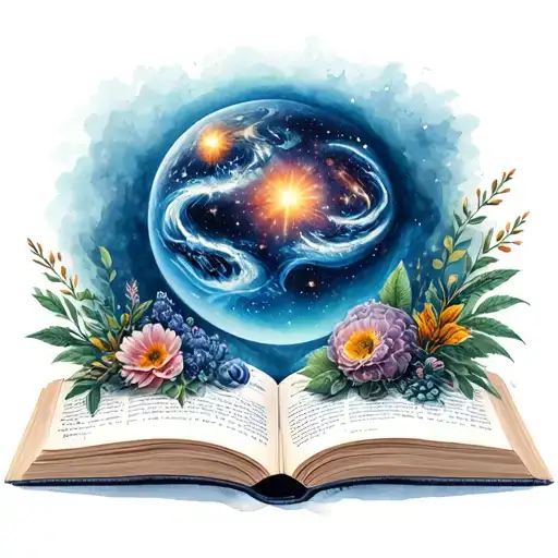 Universe In A Book With Natural Elements