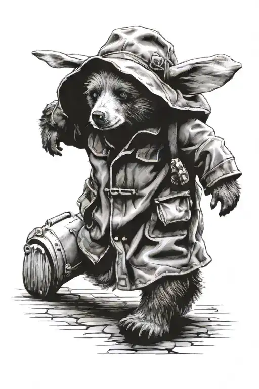 Paddington Bear Walking