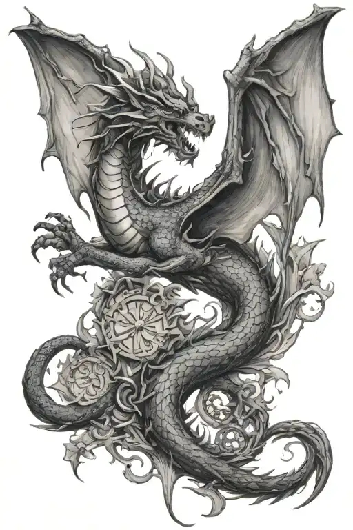 Dragon Element Symbol And Draw