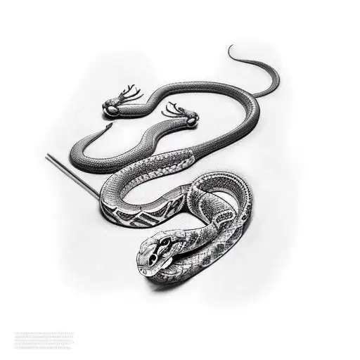 Snake Cuff Around Arm