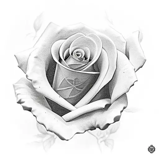 The Name Santos With A Nice Rose Design In The Background